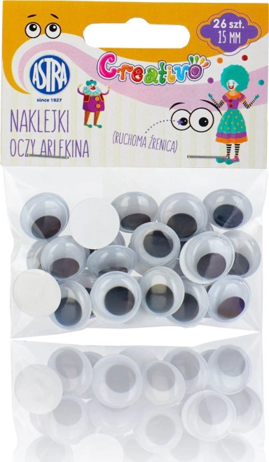 Samolepilne oči 15 mm harlekin ASTRA CREATIVO