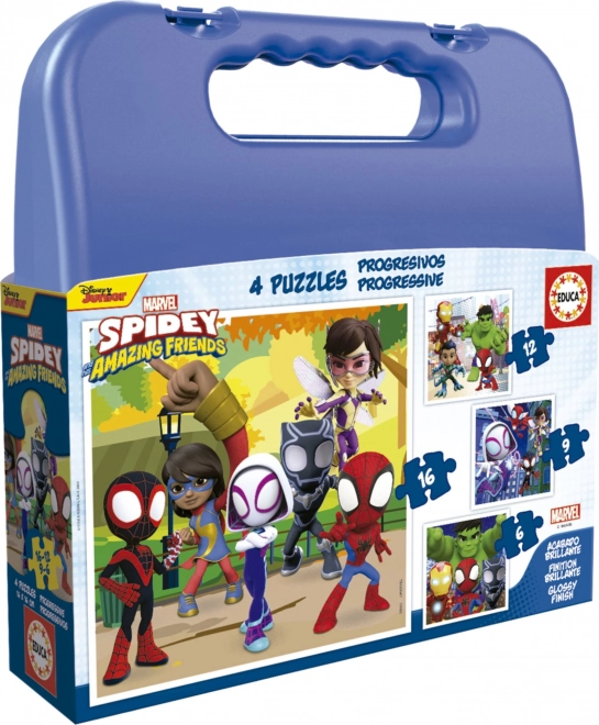 Sestavljanka v kovčku Spidey in njegovi čudoviti prijatelji 4v1