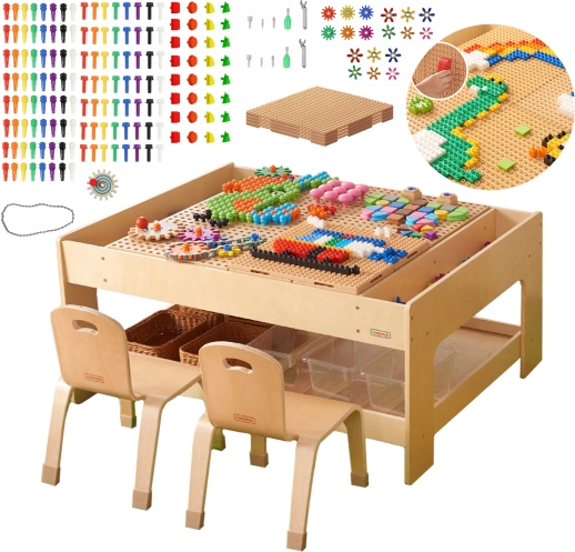 Masterkidz lesen izobraževalni stol s STEM dodatki in 563 kockami