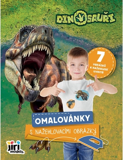 Pobarvanka z likalnimi nalepkami dinozavri