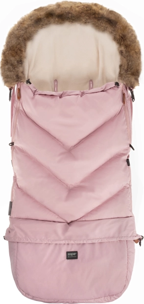 Zimska vreča Fluffy Combi, stara rožnata