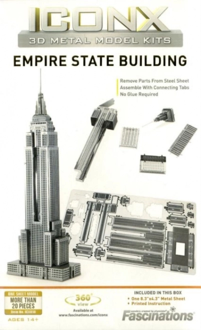 3D kovinski model Empire State Building METAL EARTH