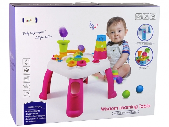 Interaktivna miza za sortiranje kroglic Ball Sorter Slide Pink