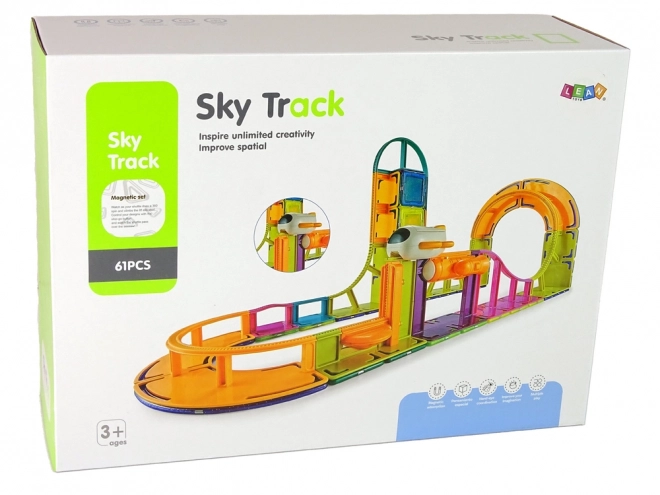 Gradbene magnetne kocke Sky Track 61 kosov