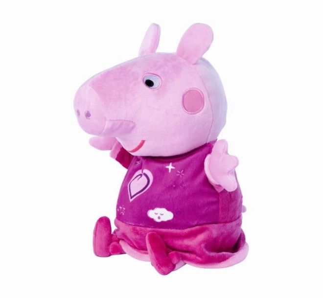 Peppa Pig 2v1 plišasti uspavanka, igranje + svetloba, roza, 25 cm