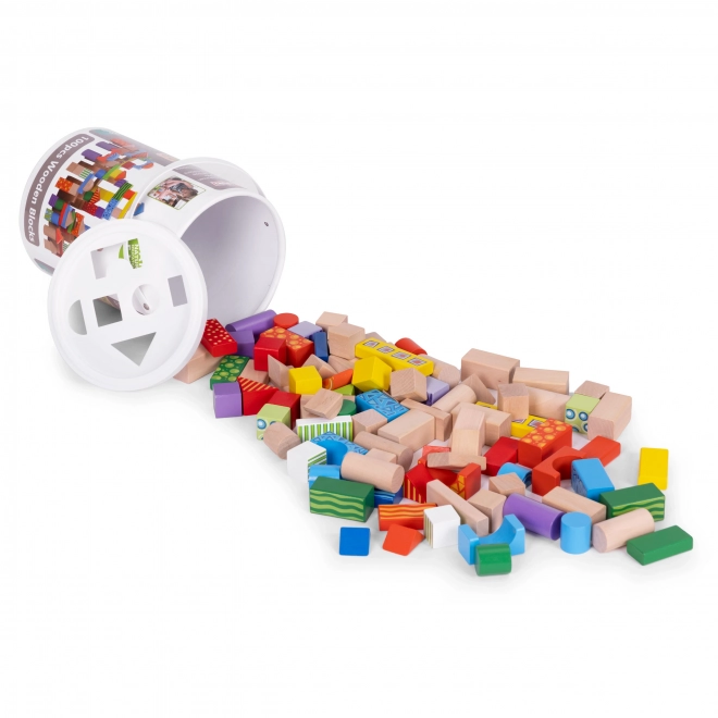 Lesene sestavljanke za otroke s posodico za razvrščanje ECOTOYS