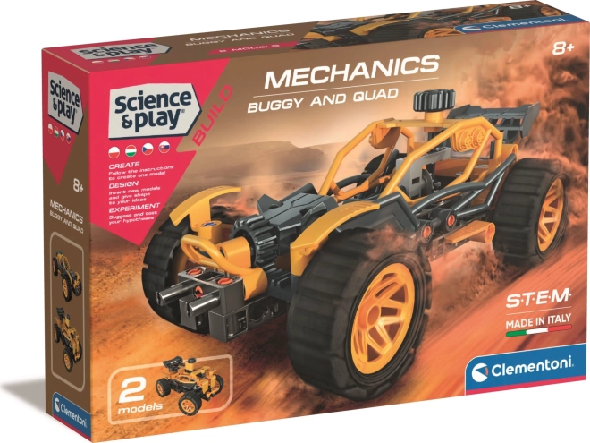 Clementoni Science & Play mehanski laboratorij – buggy in štirikolesnik 2v1