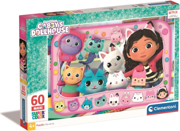 Maxi sestavljanka 60 kosov GABBY'S DOLLHOUSE – CLEMENTONI