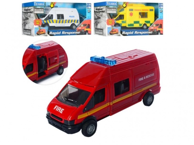 Kovinski avto Rapid 1:48 z zvokom