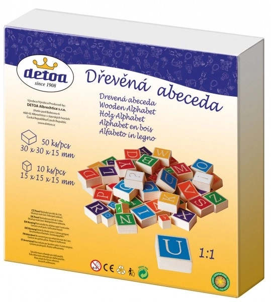 Lesena abeceda - 60 delov
