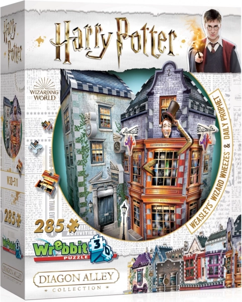 3D sestavljanka HARRY POTTER: Šale in čarovniške potegavščine ter Prerok (285 kosov) – WREBBIT