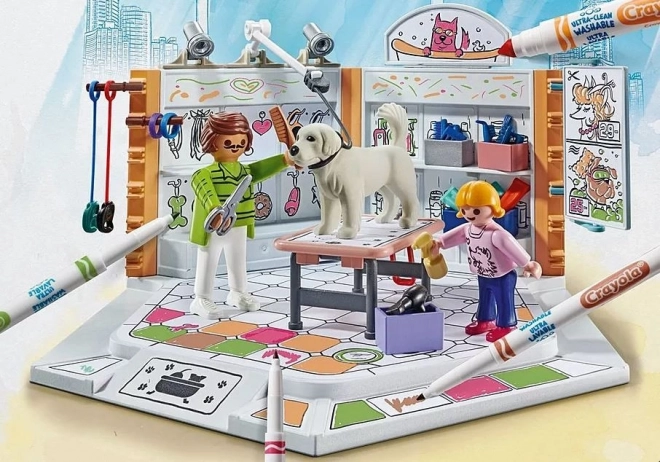Playmobil Salon za pse s Crayola barvami