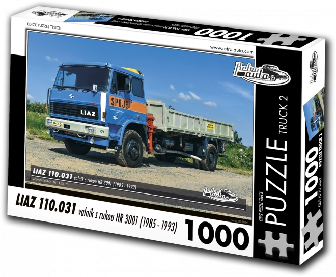 Sestavljanka Retro Avtomobili Liaz 110.031 Tovornjak s Kranom HR 3001, 1000 Kosov