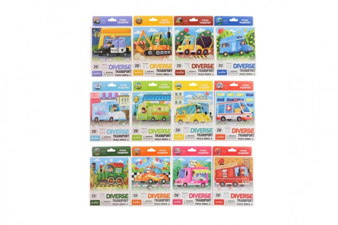 Veseli puzzle s prometnim motivom