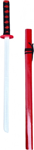 Lesena vadbena katana rdeča 70 cm