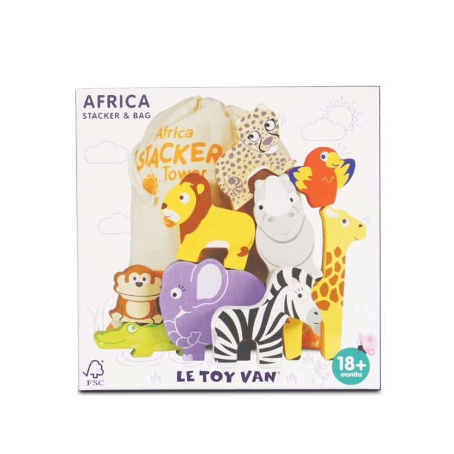 Le Toy Van Petilou Zložljivi stolp Afrika 9 kos