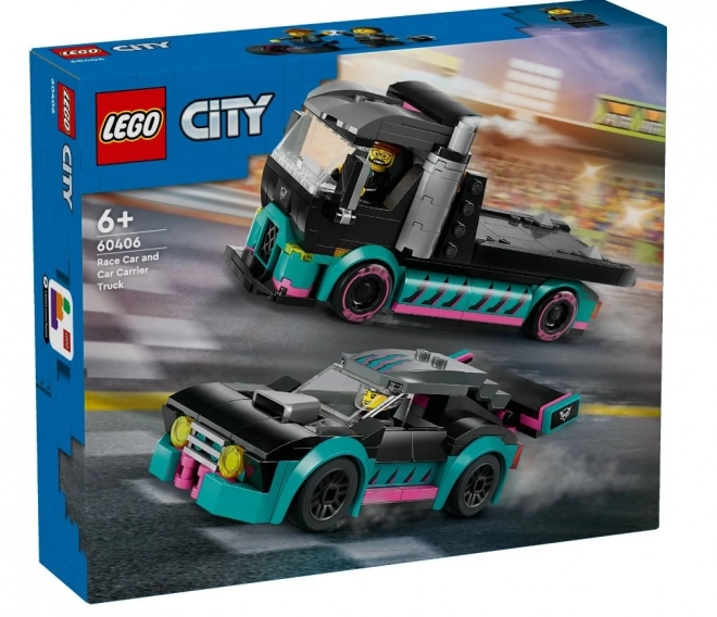 LEGO® City 60406 Tovornjak z dirkalnim avtom