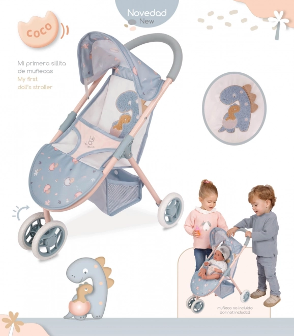 DeCuevas 90280 Športni voziček za punčke tricikel COCO 2024 - 55 cm