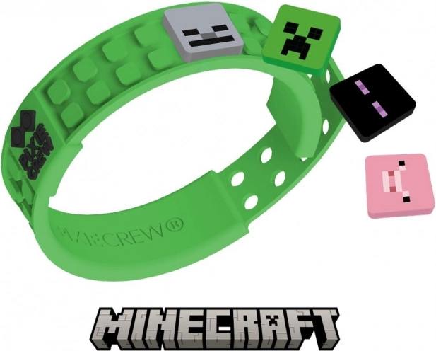 Nastavljiv zeleni zapestnica Pixie Crew & Minecraft
