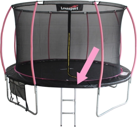 zaščitni pokrov za vzmeti za trampolin sport max 6 ft črno‑roza