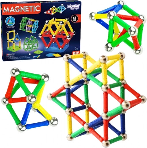 Woopie magnetne gradbene kocke 3D, 58 kosov