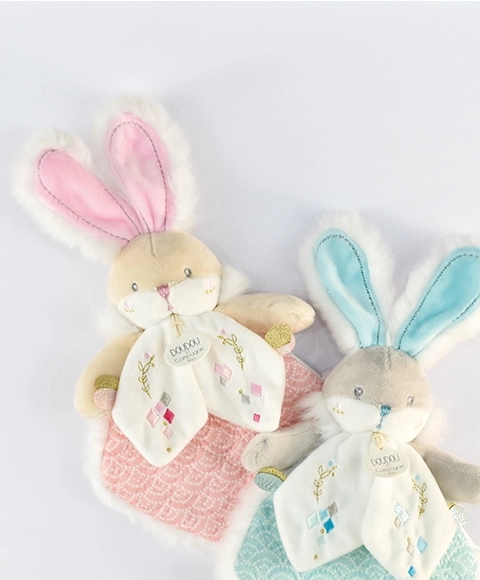 Doudou darilni set rožnati prijatelj zajček
