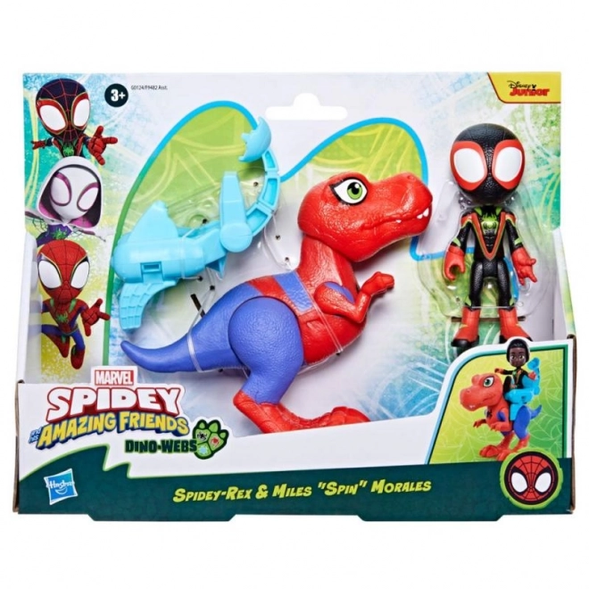 Spider-man spidey in njegovi neverjetni prijatelji figurica z dinozavrom in dodatki