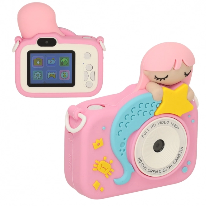 Rožnati digitalni fotoaparat za otroke