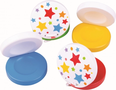 bigjigs toys kastanjete z zvezdicami – modre