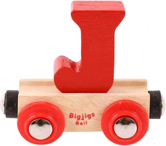 Bigjigs Rail vagonček za leseno železnico – črka J