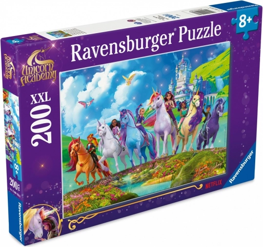 puzzle XXL 200 kosov RAVENSBURGER – UNICORN ACADEMY (Akademija samorogov)