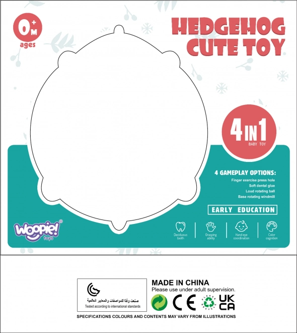 Senzorična igrača Ježek 4v1 Pop-it Aktivno