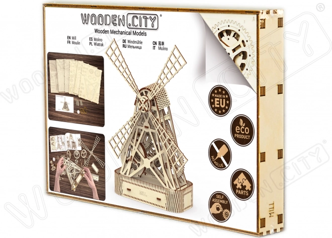 WOODEN CITY 3D sestavljanka Mlin 222 delov