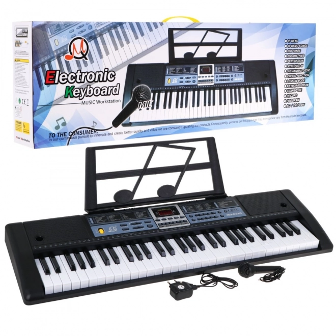 Elektronski klavirski instrument za otroke 5+ let z učnim načinom in metronomom