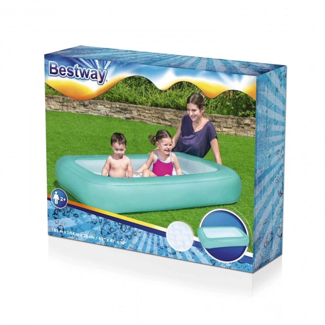 BESTWAY Pravokoten otroški napihljiv bazen 2+ 165x104x25cm + napihljivo dno