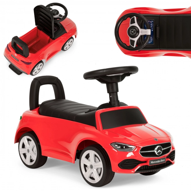 Igrača avto Mercedes C CLASS interaktivni volan v rdeči barvi