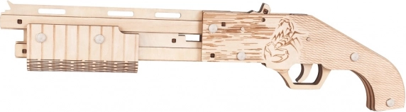 Woodcraft lesene 3D sestavljanke orožje na elastike Mossberg