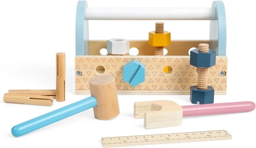 Bigjigs Toys leseni komplet orodja v zaboju