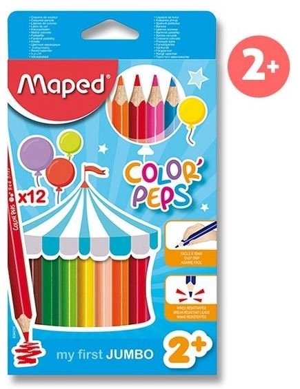 MAPED Barvice trikotne Jumbo Color'Peps 12 kosov