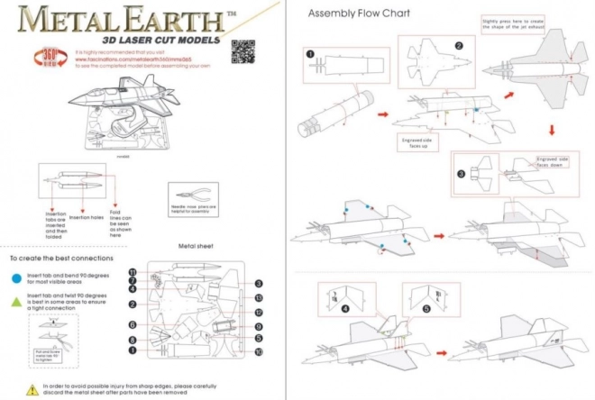 Metal Earth 3D sestavljanka lovec F-35 Lightning II