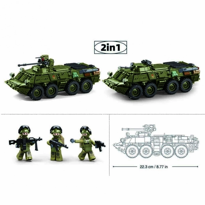 Komplet tank BTR-80AS IFV od Sluban v merilu 1:35