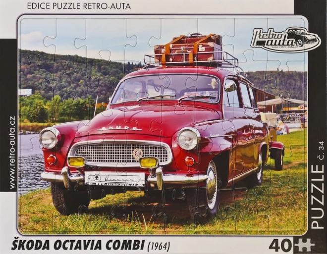 Sestavljanka Retro avtomobil Škoda Octavia Combi 1964, 40 kosov