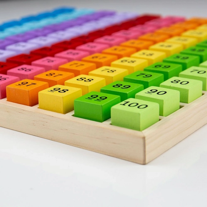 Izobraževalna igrača Bigjigs Toys – Lesene številke v zaboju