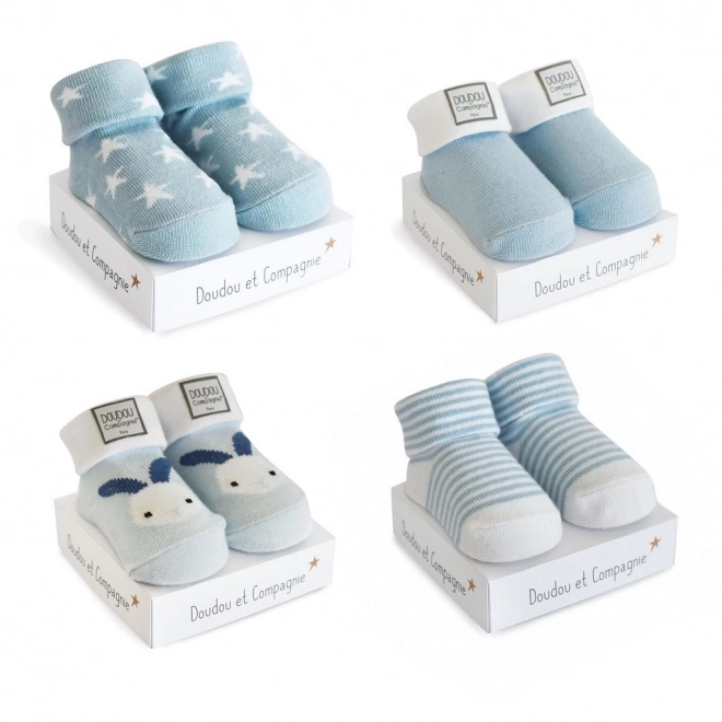 Doudou nogavice za fantka 0-6 mesecev 1 par