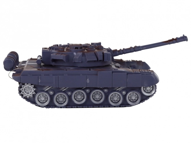 R/C daljinsko voden tank Luči Zvok Mornarsko modra 1:18 27MHz