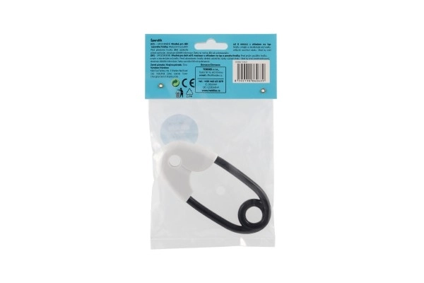 Ropotuljica varnostna sponka plast 12cm črno-bela 12x19cm v vrečki 0+