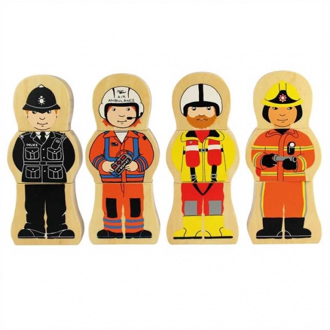 Lesene sestavljanke poklicev od Bigjigs Toys