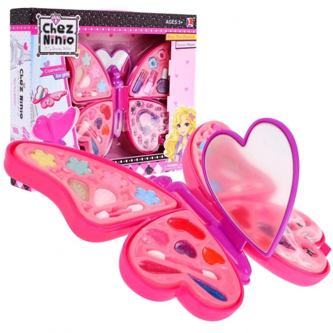Kozmetični set Pink Butterfly za otroke 5+ Ličila + dodatki za lase in nohte