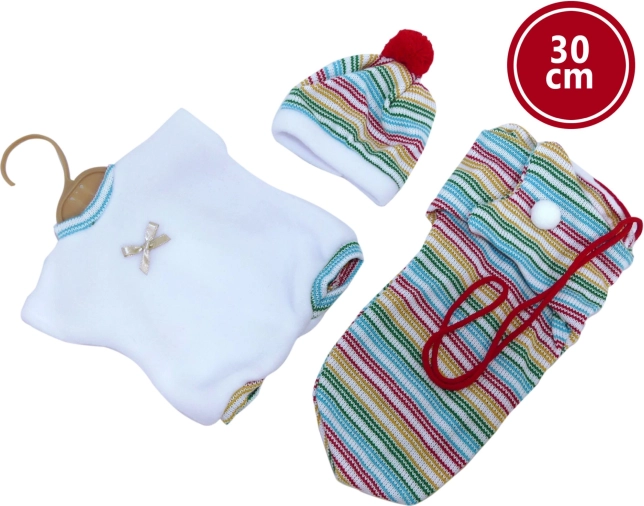 Llorens oblačilo za dojenčka 30 cm – 3-delni komplet s prenosno torbo