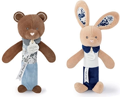 DOUDOU piskajoča ropotuljica zajček 17 cm